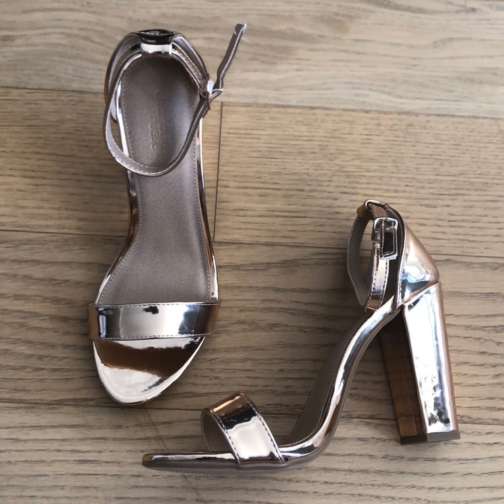 Rose gold block heel Charlotte Russe size 8